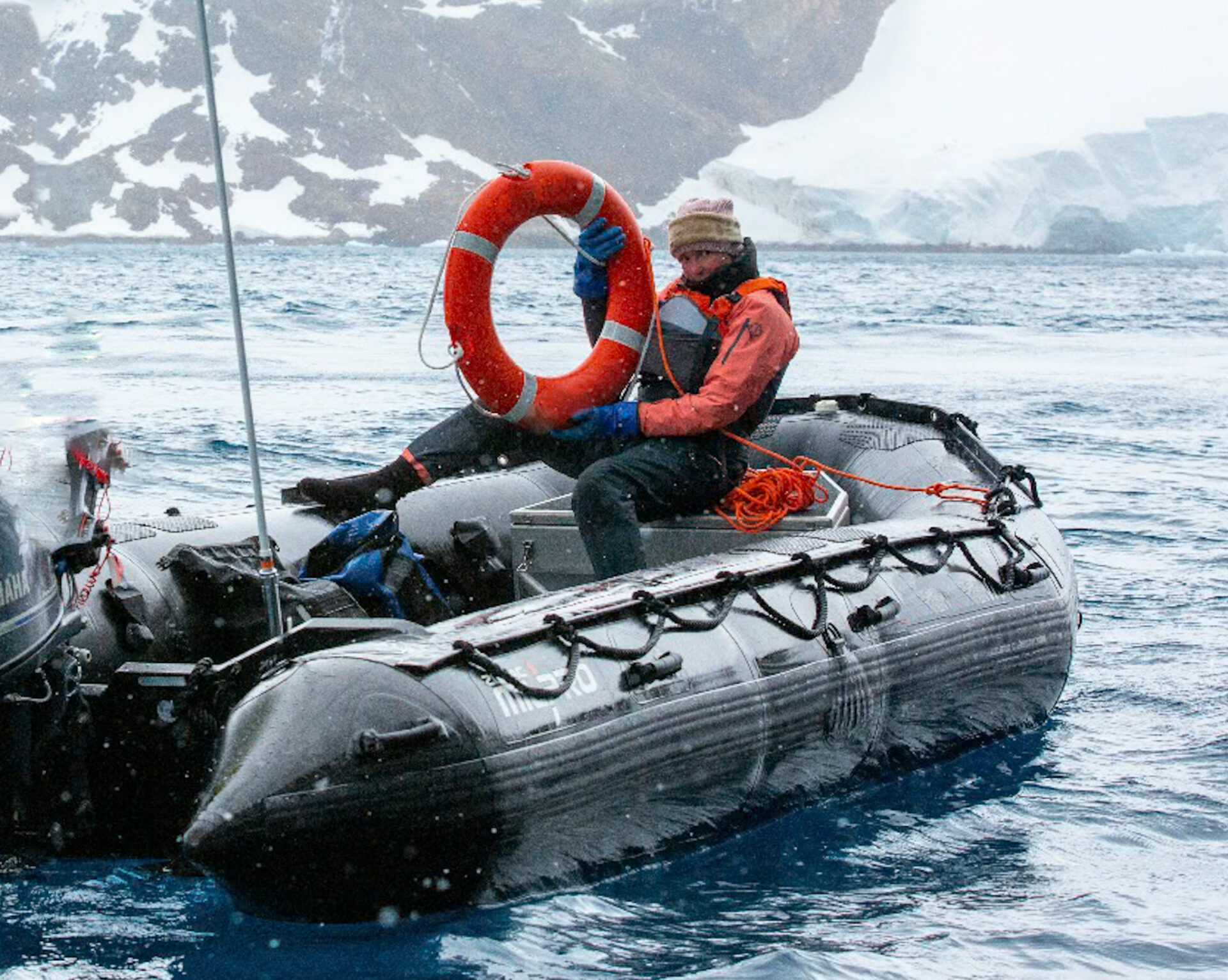 Pic_AN Zodiac Safety funny Alana on a zodiac